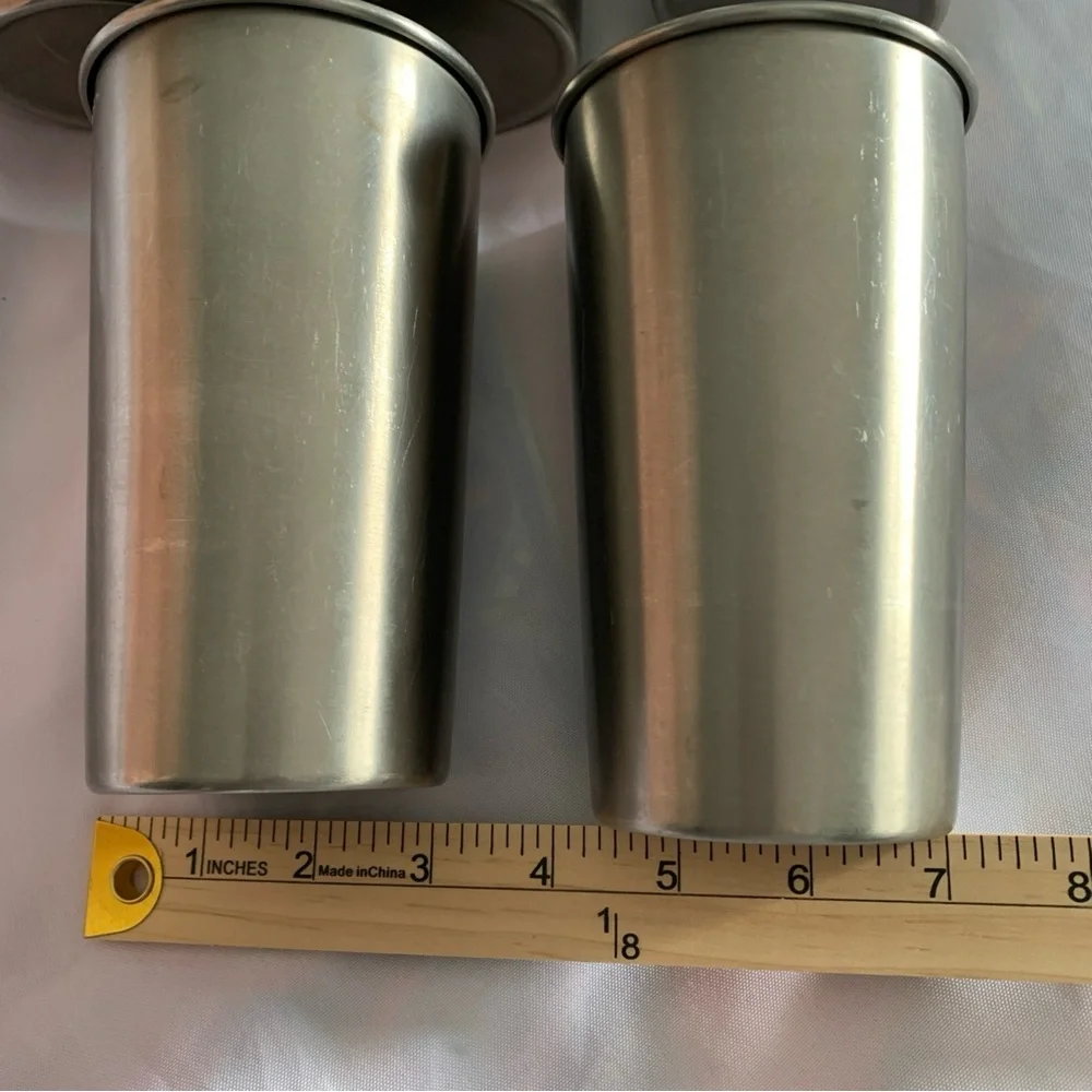 Set of 5 Aluminum Tumblers Craft Materials Office Makeup Supplies 24 oz.